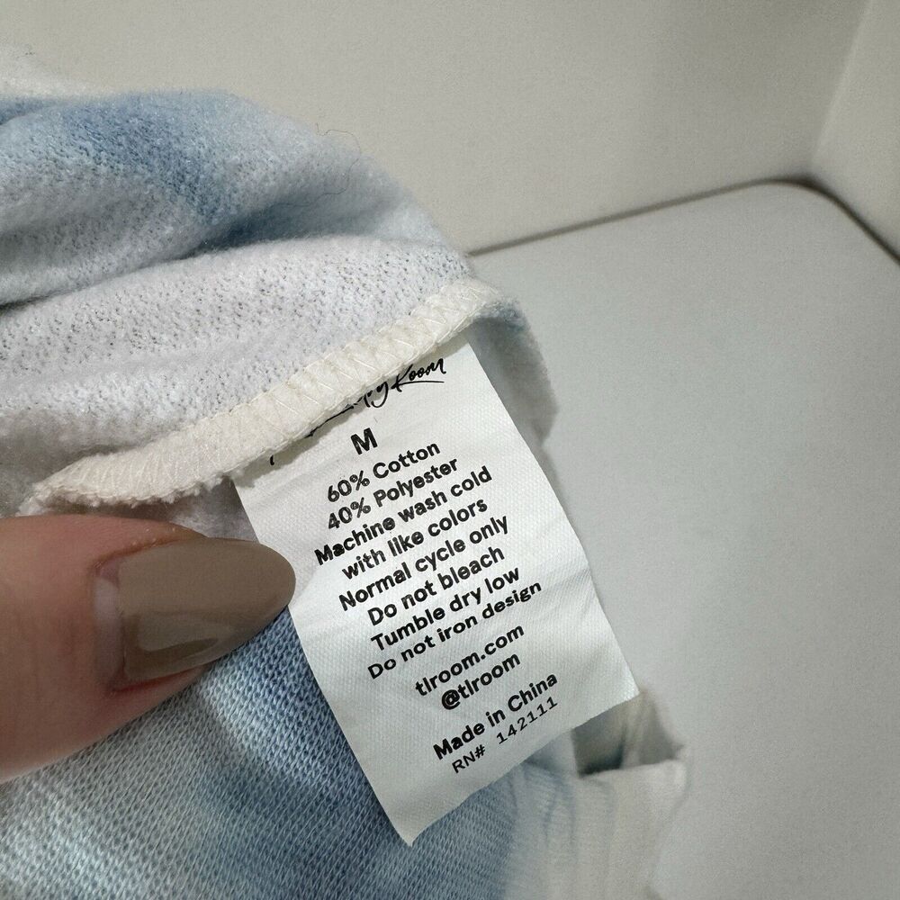 The Laundry Room Womens Sweatshirt Medium White Tie Dye Loose Fit Lounge Comfy - Picture 12 of 12